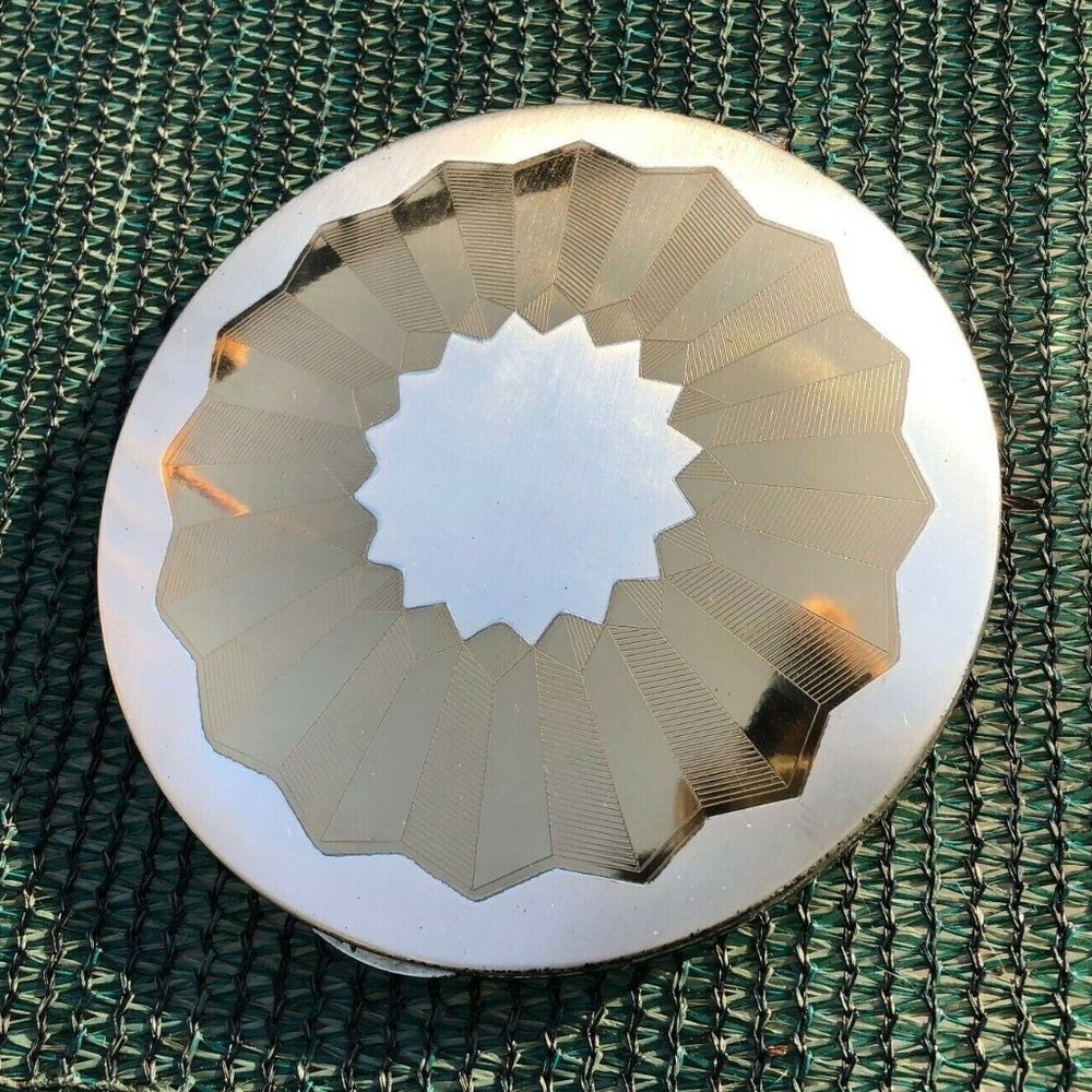 Elgin American Compact gold metal art deco